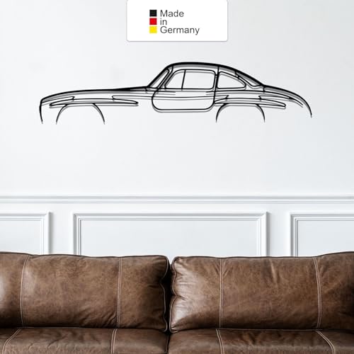 for Mercedes 300 SL, Metall Wandbild, Wanddeko, Auto Silhouette, Metal Car Wall Art (Größe: 100 cm (39")) von MetalGiftsWorld