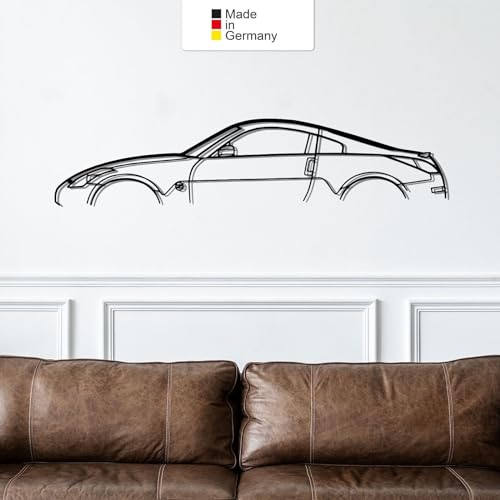 for Nissan 350Z, Metall Wandbild, Wanddeko, Auto Silhouette, Metal Car Wall Art (Größe: 49 cm (19")) von MetalGiftsWorld