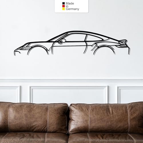 for Porsche 911, Metall Wandbild, Wanddeko, Auto Silhouette, Metal Car Wall Art (Größe: 137 cm (54")) von MetalGiftsWorld