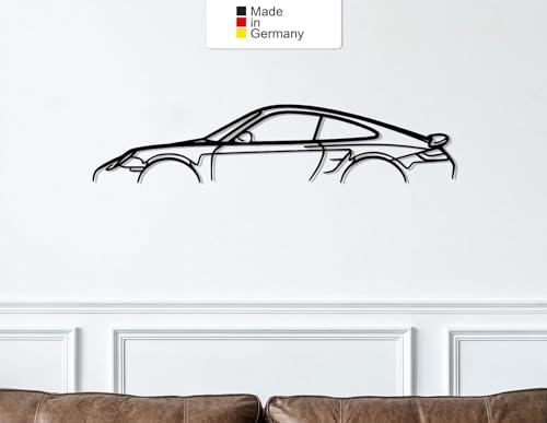 for Porsche 911 Turbo S Model 997 Classic, Metall Wandbild, Wanddeko,Auto Silhouette (Größe: 69 cm (27")) von MetalGiftsWorld