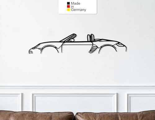 for Porsche 987 Boxster Classic, Metall Wandbild, Wanddeko, Auto Silhouette (Größe: 69 cm (27")) von MetalGiftsWorld