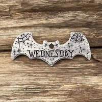 Fledermaus Hundemarke, Gruselige Halloween Haustiermarke, Sterne Sternenstaub, Netz Und Spinne, Hundemarke Für Hunde, Personalisiert von MetalHounds