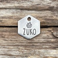 Mini Dog Tag, Flamme Personalisierte Hundemarke, Katzenmarke, Kitty Haustier-Id-Marke, Benutzerdefinierte Metal Hounds von MetalHounds