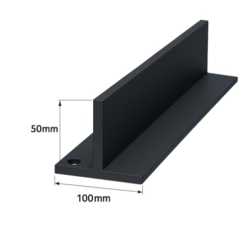 Aluminium T-Profil Pulverbeschichtet (antrazit RAL 7016, 50x100x2 mm x 2000mm) von MetalNOW