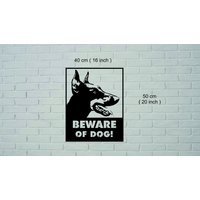 Wanddekoration Aus Metall, Beware Of Dog, Metall Wandkunst, Laser Cut, Wandplatte. Einzigartige Wandkunst Metall von MetalWallDecorWorld