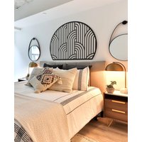 Brooklyn, Metall Mandala Wandkunst, Linie Kunstdekor, Über Dem Bett-Dekor, Kopfteil-Dekor, Schlafzimmer-Dekor, Metallkopfteil, Xxl-Dekor von MetalWallLetter