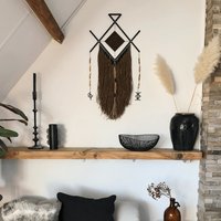 Fianto Metall Makramee Wandbehang, Boho Garn Wand Dekor, Geschenk, Hochzeitsgeschenk, Baumwolle, Wohnkultur, Handgemachtes von MetalWallLetter