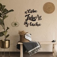 Lebe Liebe Lachen - Wand Kunst, Metall Dekor, Schild, Home Decor, Einweihungsgeschenk, Wandschild Aus Metall, Wandkunst von MetalWallLetter