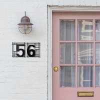 Mondrian Hausnummern, Adressschild Aus Metall, Benutzerdefinierte Adressnummern, Adressschild, Retro Benutzerdefinierte Türnummern von MetalWallLetter
