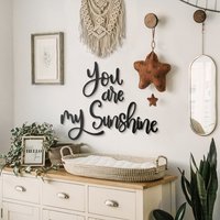 You Are My Sunshine - Metall Wandbild, Wandschild, Geburtstag Geschenke, Wohnkultur Wandkunst, Schlafzimmer Wanddekoration, Geschenke Für Sie von MetalWallLetter