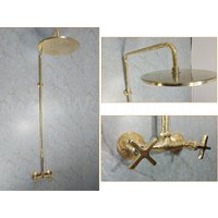 Handgemachtes Geätztes Messing-Duschsystem Im Freien - Unlackierter Messing-Duschhahn Handgemachtes Geätztes Messing-Duschsystem Im Freien - Unlackierter Messing-Duschhahn von MetalWorksMorocco
