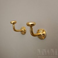 Set Von 2 Handgemachten Unlackierten Messing Haken Für Wand - Kleiderhaken Wandhalterung von MetalWorksMorocco