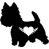 Metal Art Floral Herz West Highland Terrier Pfahl Dekoration, Westy Love, Yard Art, Gartendekoration, Outdoor Garten Dekor Welpe, Denkmal von MetalWorksNW