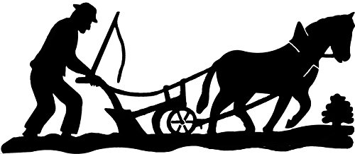 Metall-Design-Westküste Bauer mit PFLUG aus 3mm Stahl B=70-100cm aus unserer Manufaktur (B=80cm) von Metall-Design-Westküste