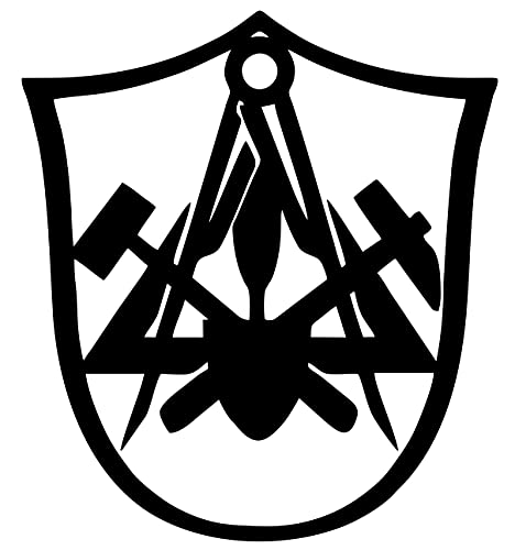 Metall-Design-Westküste Zunftzeichen Maurer II Wappen 40cm-100cm (40cm) von Metall-Design-Westküste