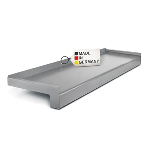 TJ Fensterbank Außen Aluminium Silber E6/EV1 110 mm x 1300 mm/robuste Fensterbank Außen Aluminium in Silber/einfach montierbare Alu Fensterbank Außen/Fensterbrett Außen Made in Germany von Metall- & Kunststoffhandel Thomas Jäkel