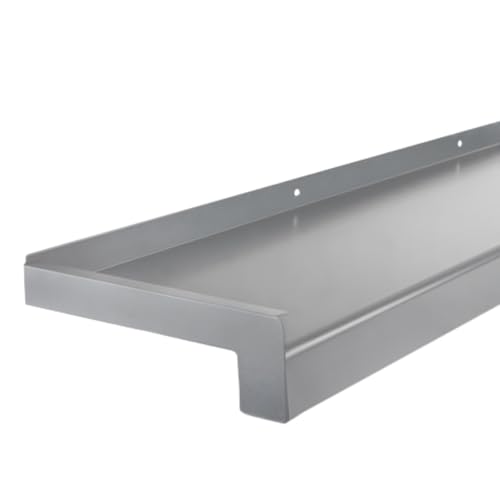 TJ Fensterbank Außen I 150 mm x 1900 mm I Silber E6EV1 I hochwertiges Aluminium Fensterbrett mit Seitenabschluss I pflegeleichter & langlebiger Alu Fenstersims I pulverbeschichtete Außenfensterbank TJ Fensterbank Außen I 150 mm x 1900 mm I Silber E6EV1 I hochwertiges Aluminium Fensterbrett mit Seitenabschluss I pflegeleichter & langlebiger Alu Fenstersims I pulverbeschichtete Außenfensterbank von TJ