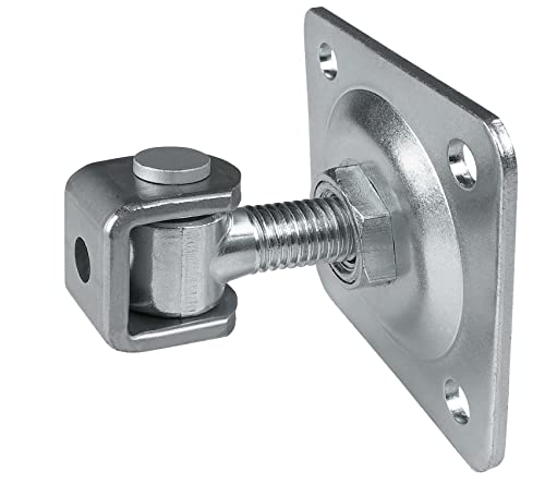 Torband 2er Pack, mit Anschraubplatte 100 x 100 mm, einstellbar 55-80 mm, M18, Bügel zum Anschweißen von MetallWeb