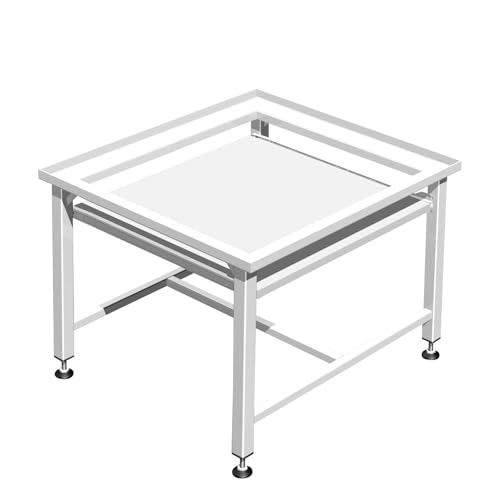 Waschmaschinen Untergestell - verstärkt, voll verschweißt, mit Ablage (40 cm) von Metallbau Rüdiger Sent