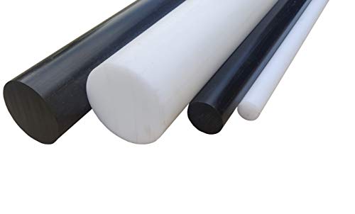 POM-C Rund Vollmaterial Länge 500mm (50cm) Ø8mm bis Ø150mm zur Auswahl 10mm schwarz von Metallbau-Systems GmbH