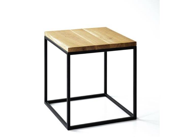 Metallbude Soli Beistelltisch aus Metall und massiver Eiche, Industrial, Modern von Metallbude