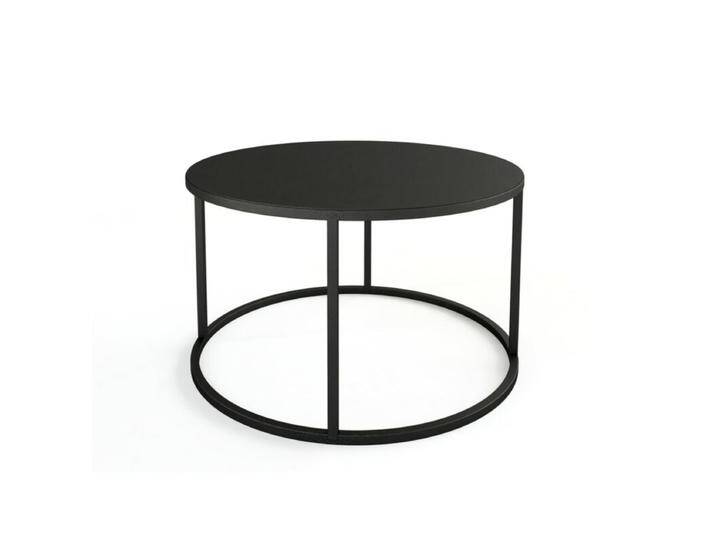 Metallbude Vesina X Couchtisch aus Metall in verschiedenen Größen - Stahlrohr schwarz pulverbeschichtet , 45 , 60, Industrial, Modern von Metallbude