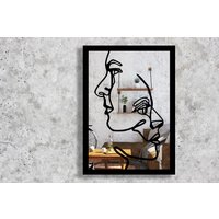 Wandbild Mit Spiegel | Elegantes Raumdekor I Metallspiegel Wand Deko Atmosphäre Für Zuhause Kunst Mirror von Metallerei