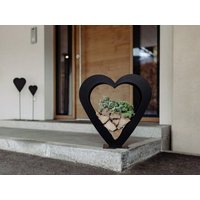 Metallherz Schwarz Medium Herz Hochzeitsgeschenk Geburtstagsgeschenk Personalisiertes Jahrestags Geschenk Valentinstag von Metallherz