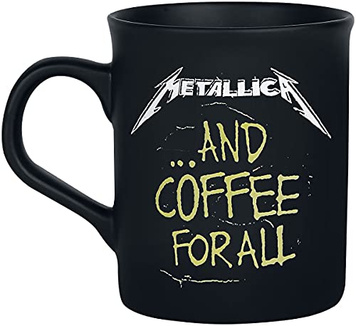 Metallica ... And Coffee For All Unisex Tasse mattschwarz Keramik 0,3 l Band-Merch, Bands von Metallica