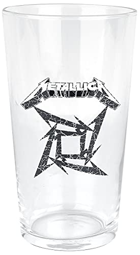 Metallica Ninja Star Logo Unisex Pint-Glas klar Glas 0,5 l Alkohol & Party, Band-Merch, Bands von Metallica