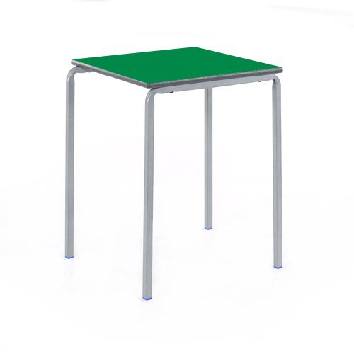 metalliform cbsq-66-ps-bl-64-sv-green Crushed gebogen Tisch mit duraform PU Blau Rand, Grün von Metalliform