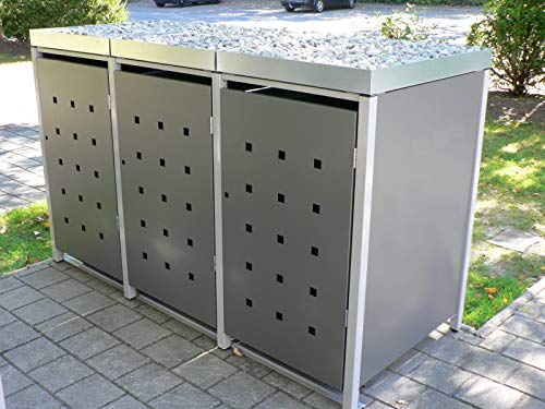 Mülltonnenverkleidung foliert feuerverzinktes Kippboxfunktion Metall von Metalltechnik Dermbach GmbH
