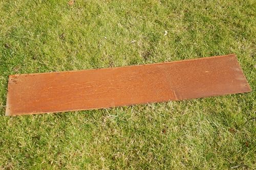 Rasenkanten Cortenstahl Edelrost 118 cm x 24 cm x 1 mm - 3er Set von Metalltechnik Dermbach