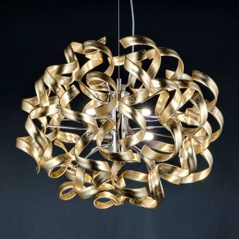 Hängeleuchte Gold, 50 cm Ø von Metallux