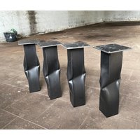 4 Stück Table Leg Coffee Table Couchtisch Steel Möbelfuß Möbelfüße Sockelfuß Fuß Schrankfuß Füße Stahl Industriedesign Tischfuß Unikat Diy von Metallzeug