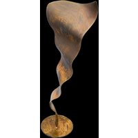 Design Deko Geschwungen Edelrost Garten Welle Stahl Abstrakte Informelle Skulptur Kunst Objekt von Metallzeug