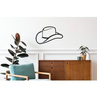 Metall Cowboy Hut Ausschnitt Wandbehang Western Dekor von Metalmaidcreations