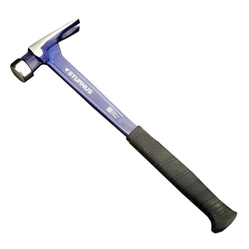 Sturnus Velocity Rip Klauenhammer, 368 g, leichtes Aluminium und ergonomisch, Pro-Grade mit Anti-Vibrationsgriff (glatte Oberfläche, langer Griff) Blau von Metalmark