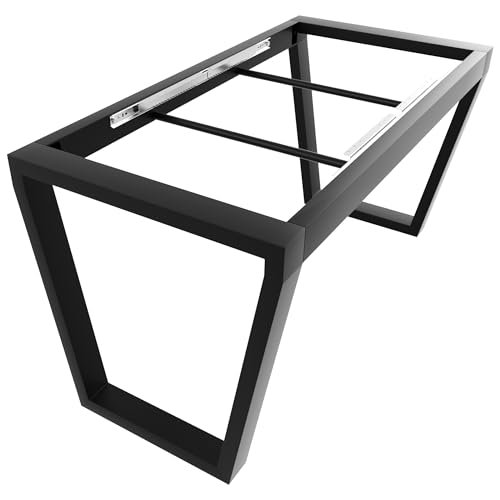 MetaloPro Tischgestell ausziehbar 140x70x72cm I stabil & robust, für ausziehbarer Esstisch Tisch Esszimmer Ausziehtisch, Tischbeine Gestell Tischfüße Kufen, Wohnzimmertisch Küchentisch ausziehbar von MetaloPro