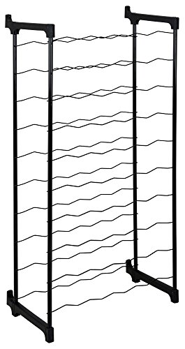 Metaltex UK Ltd (DD) Metaltex Barbera 50 Flaschen, Epotherm Rohr und Draht, kunststoffbeschichtet, Schwarz, 50 x 27 x 101 cm von Metaltex