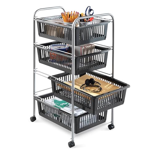 METALTEX 342204 Shelf Trolley with 4 Baskets von Metaltex