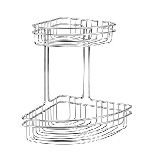 Metaltex Badezimmerregal 2 Etagen, Edelstahl, 19 x 19 x 26 cm, verchromt von Metaltex