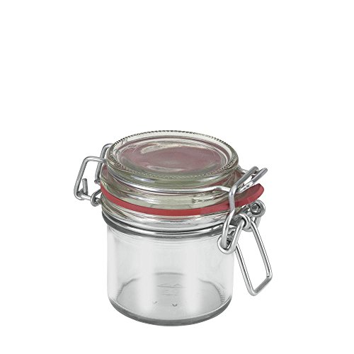 Metaltex Drahtbügelglas, aus Glas, mit Gummiring, 125 ml Fassungsvermögen von Metaltex