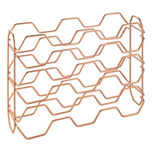Metaltex Hexagon 15 Flaschenregal in Kupfer 43x12x34cm von Metaltex