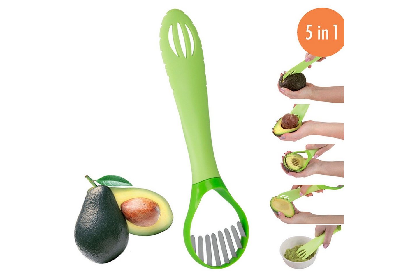 Metaltex Obstschneider Avocadoschneider 5 in 1 von Metaltex