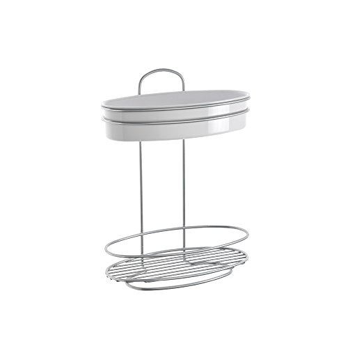 METALTEX ESTANTE Orbit 2 PISOS, Detailed in The Description, Chrom/weiß, 13 x 26 x 35 cm von Metaltex