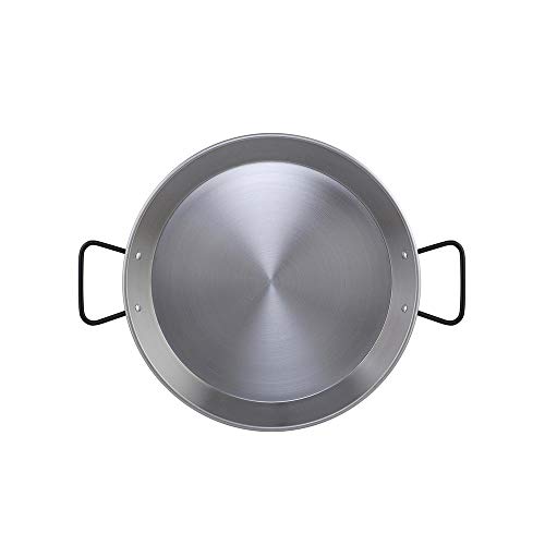 Metaltex - Paella-Pfanne aus poliertem Stahl, Induktion, 8 Rationen, 38 cm von Metaltex