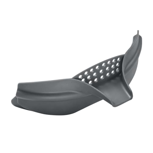 Metaltex Schnappsieb aus Silikon, Siebaufsatz zum Stecken für Töpfe und Pfannen, Grau von Metaltex