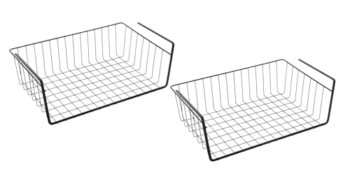 Metaltex Set mit 2 Unterbaukörben, Küchenutensilien, aus Metalldraht, platzsparendes Regal für Küche und Organizer, Mehrzweck-Badezimmer, Speisekammer, Schränke, 40 x 26 x 14 cm. von Metaltex