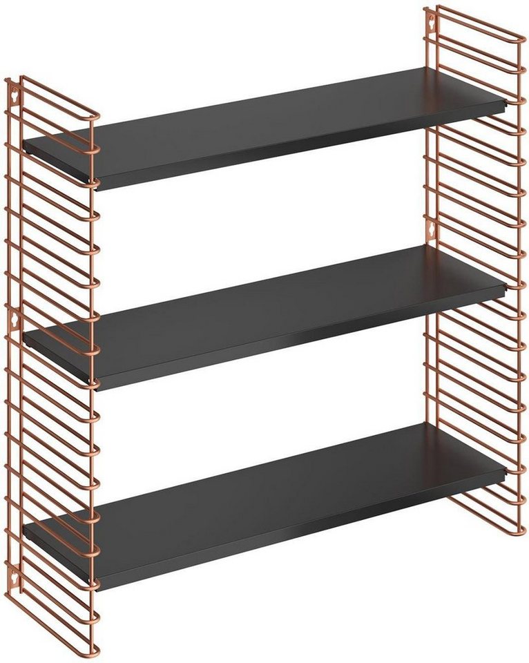 Metaltex Wandregal Tomado, Seitengitter kupferfarben von Metaltex